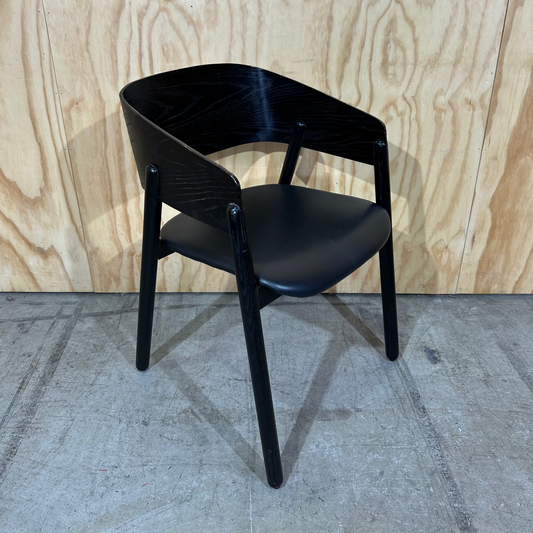 Contemporary black dining chair