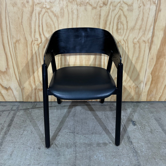 Contemporary black dining chair