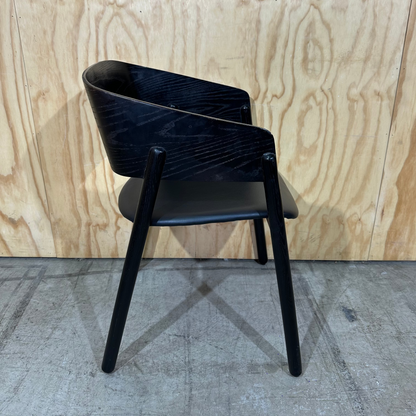 Contemporary black dining chair