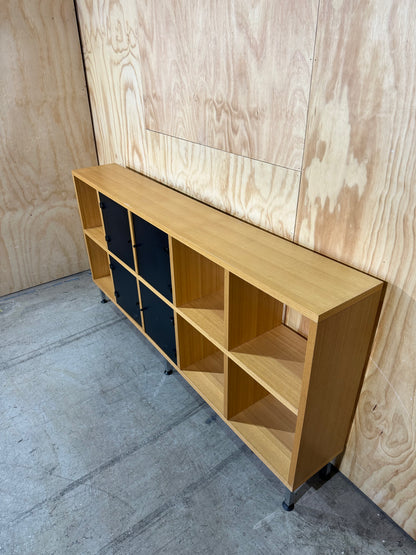 Narrow sideboard with cubed storage