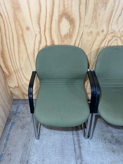 Set of 4 Vintage Wilkhahn FS Line cantilever chairs in Olive Green