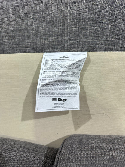 Grey 2 seater couch by Ridge Furniture