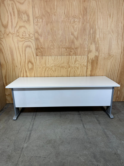 White Desk with modesty panel
