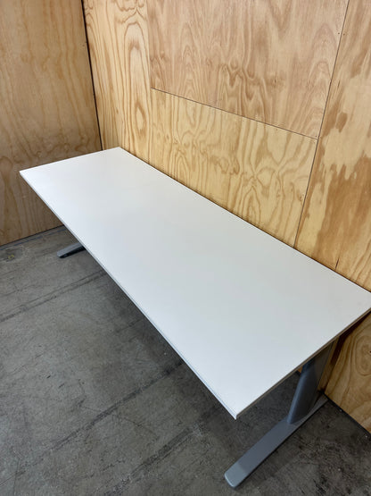 White Desk with modesty panel