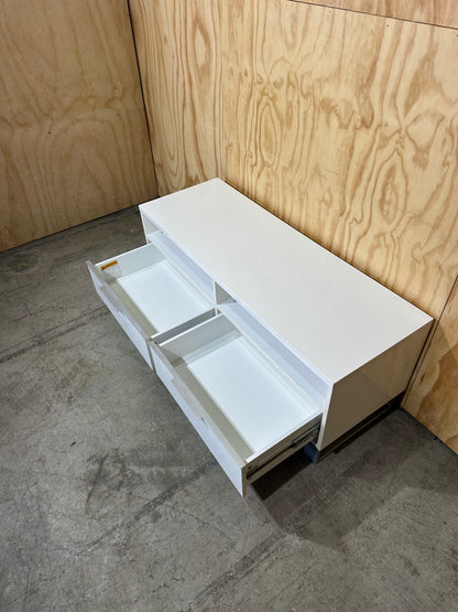 White Melamine TV Unit