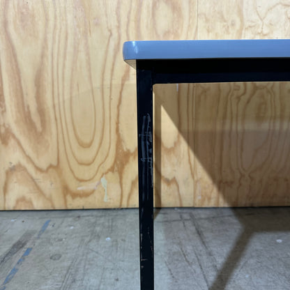 Grey Melamine Office Table with Rounded Edges
