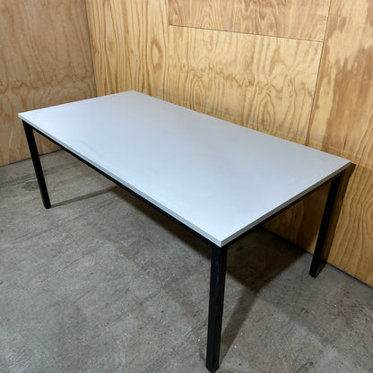 Grey Melamine Table with Square Edges
