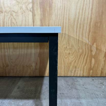 Grey Melamine Table with Square Edges