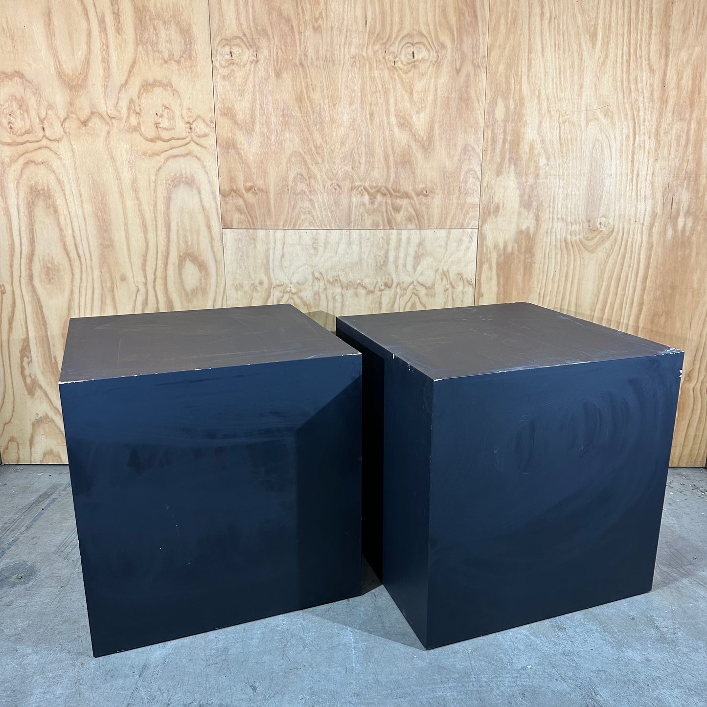 Set of Black Plinths