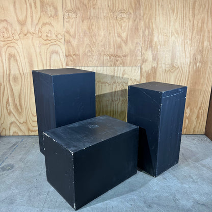 Set of Black Plinths