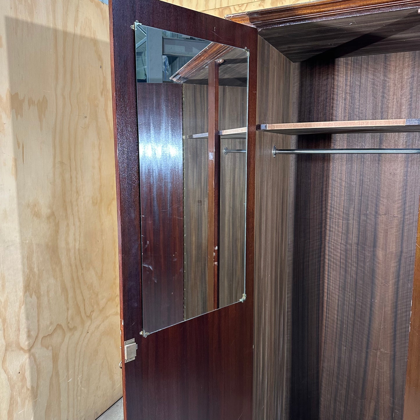 Vintage Cedar Two-Door Wardrobe