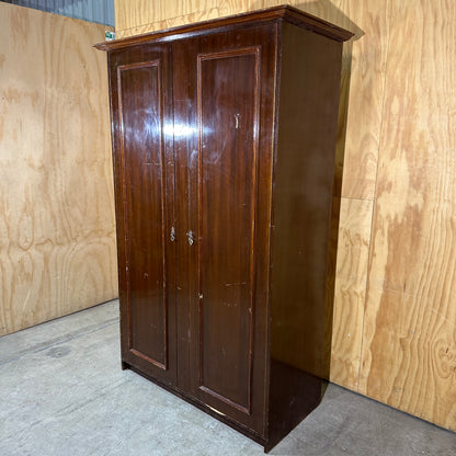 Vintage Cedar Two-Door Wardrobe
