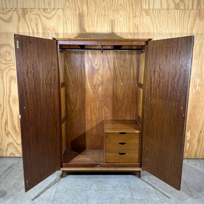 Vintage Mid-Century Timber Wardrobe