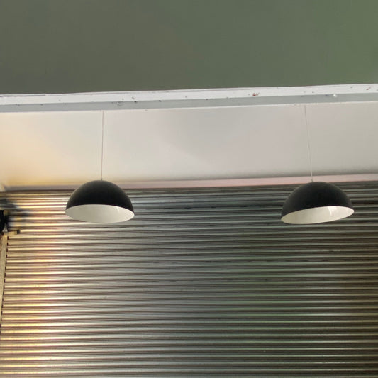 Dome Metal Pendant Light in Black Matte Finish