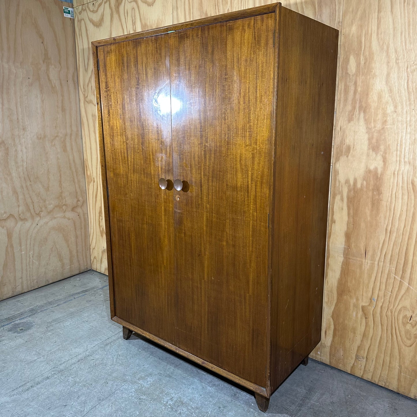 Vintage Mid-Century Timber Wardrobe