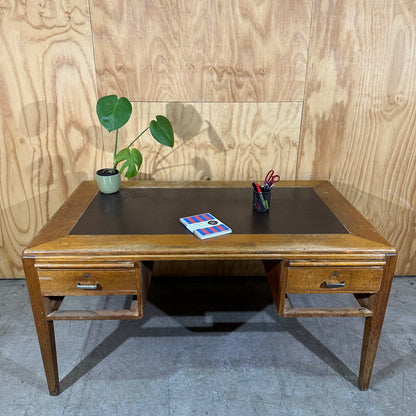 Vintage Executive Timber Writing Desk