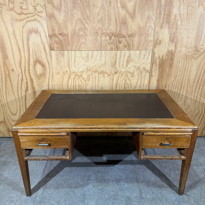 Vintage Executive Timber Writing Desk