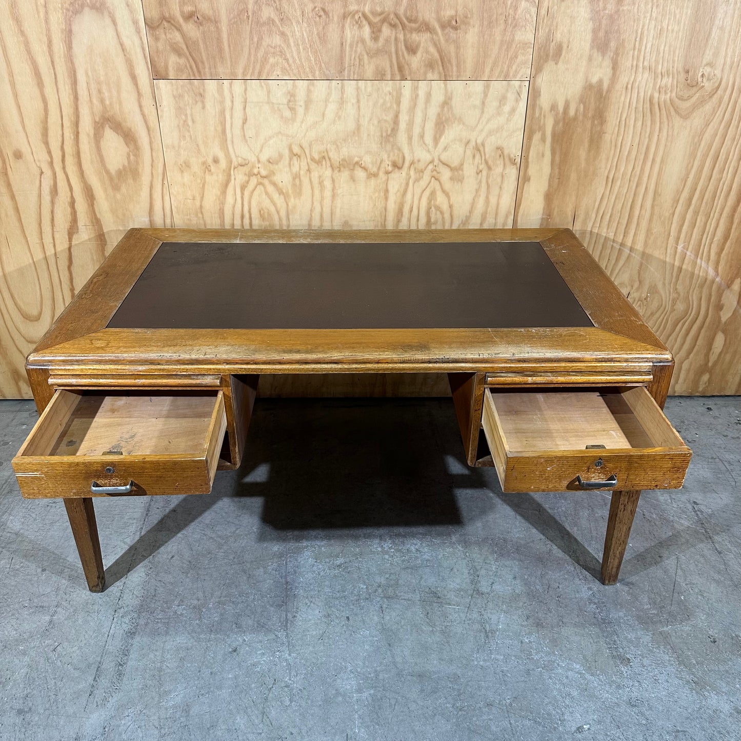 Vintage Executive Timber Writing Desk