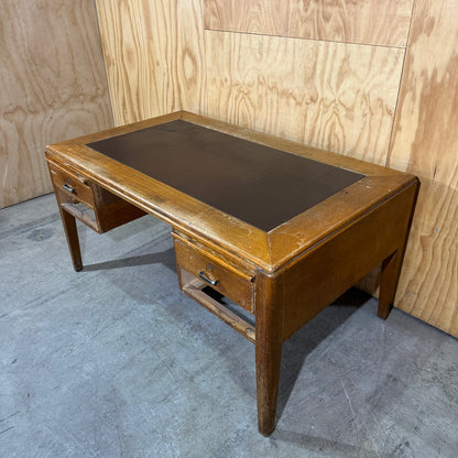 Vintage Executive Timber Writing Desk