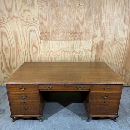 Vintage Twin Pedestal Executive Desk