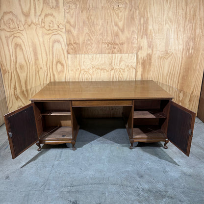 Vintage Twin Pedestal Executive Desk