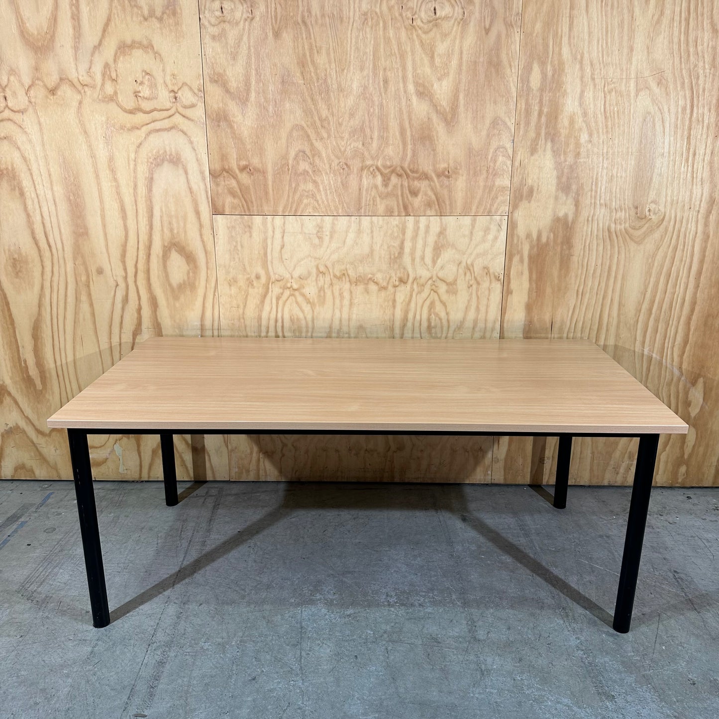 Rapidline Wood Veneer Table with Steel Frame