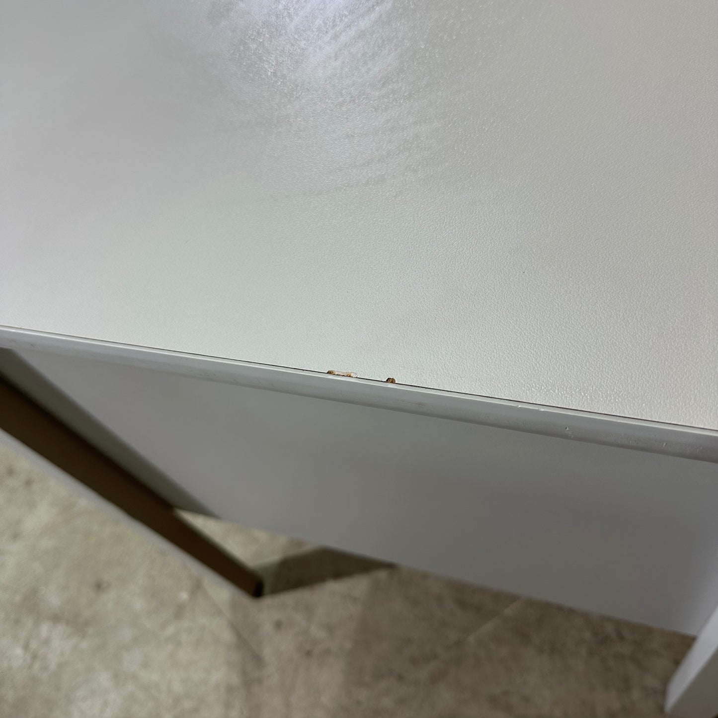 Grey Melamine Desk with In-Built Drawers