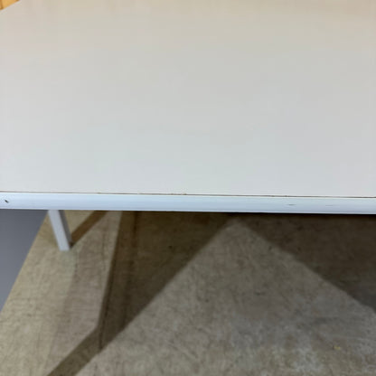 Grey Melamine Desk with In-Built Drawers