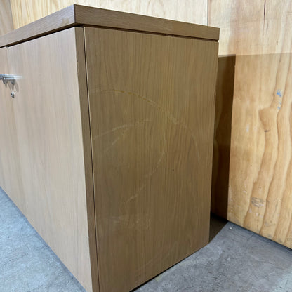 Wooden Veneer 3-Door Credenza