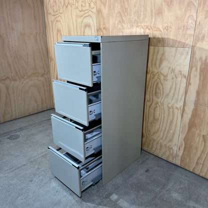 Beige 4-Drawer Filing Cabinet