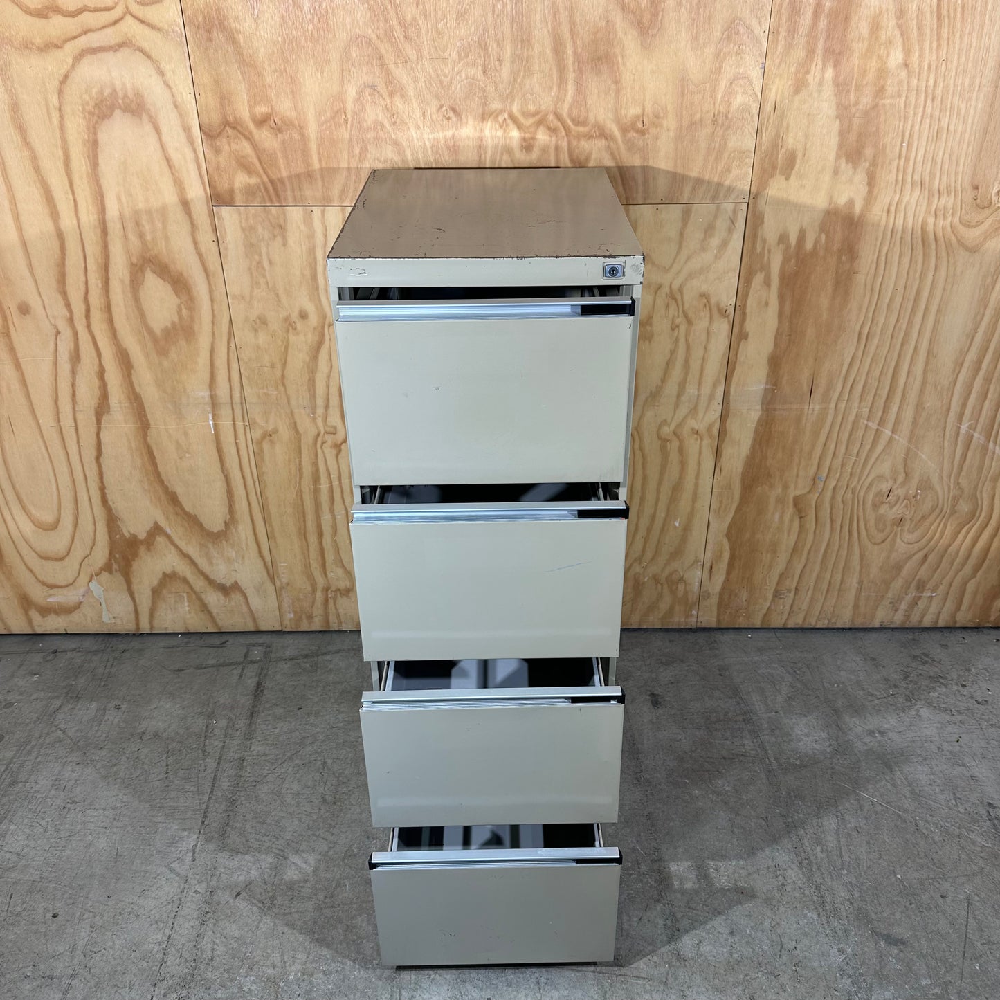 Beige 4-Drawer Filing Cabinet