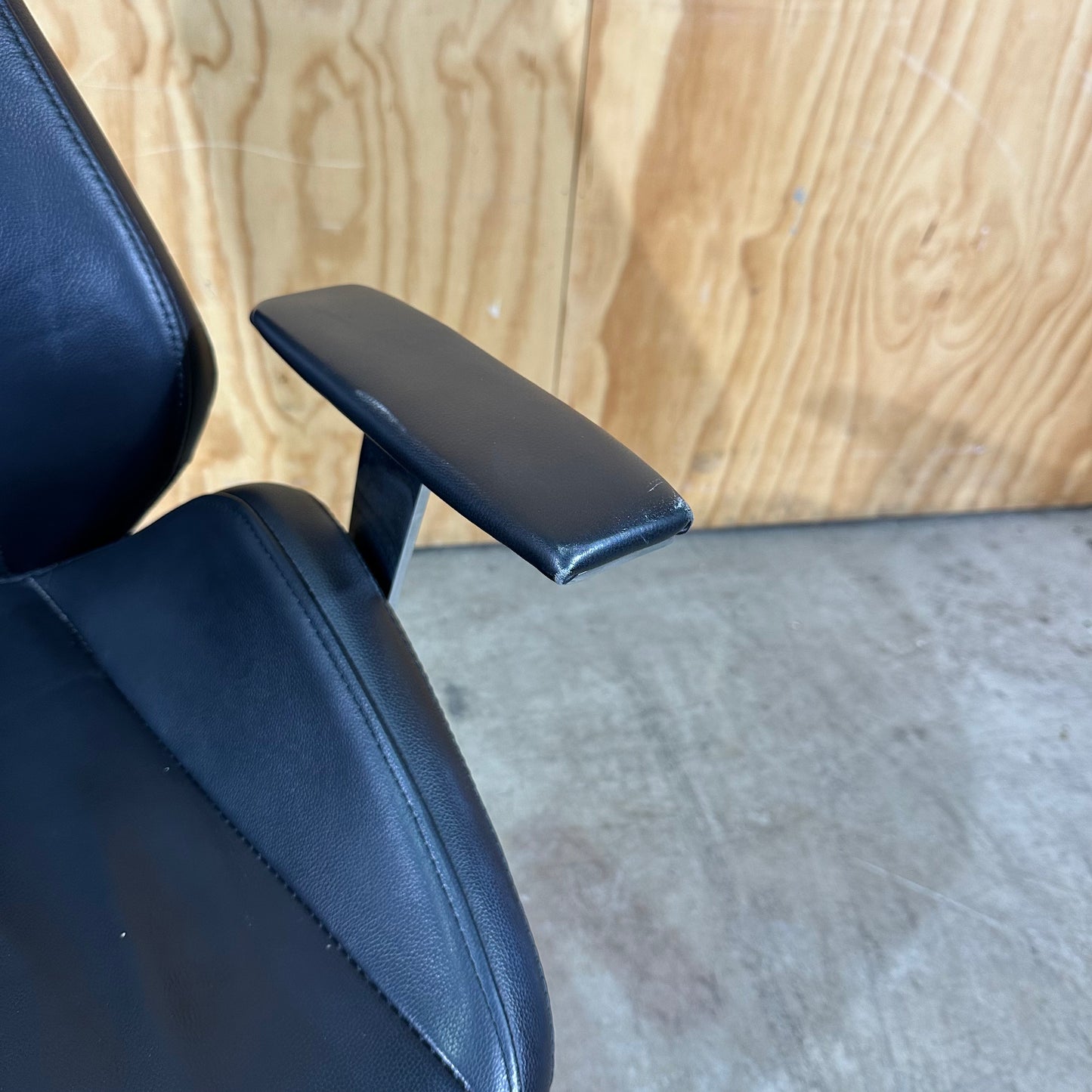 Corporate Chair Systems Black Leather Office Chair