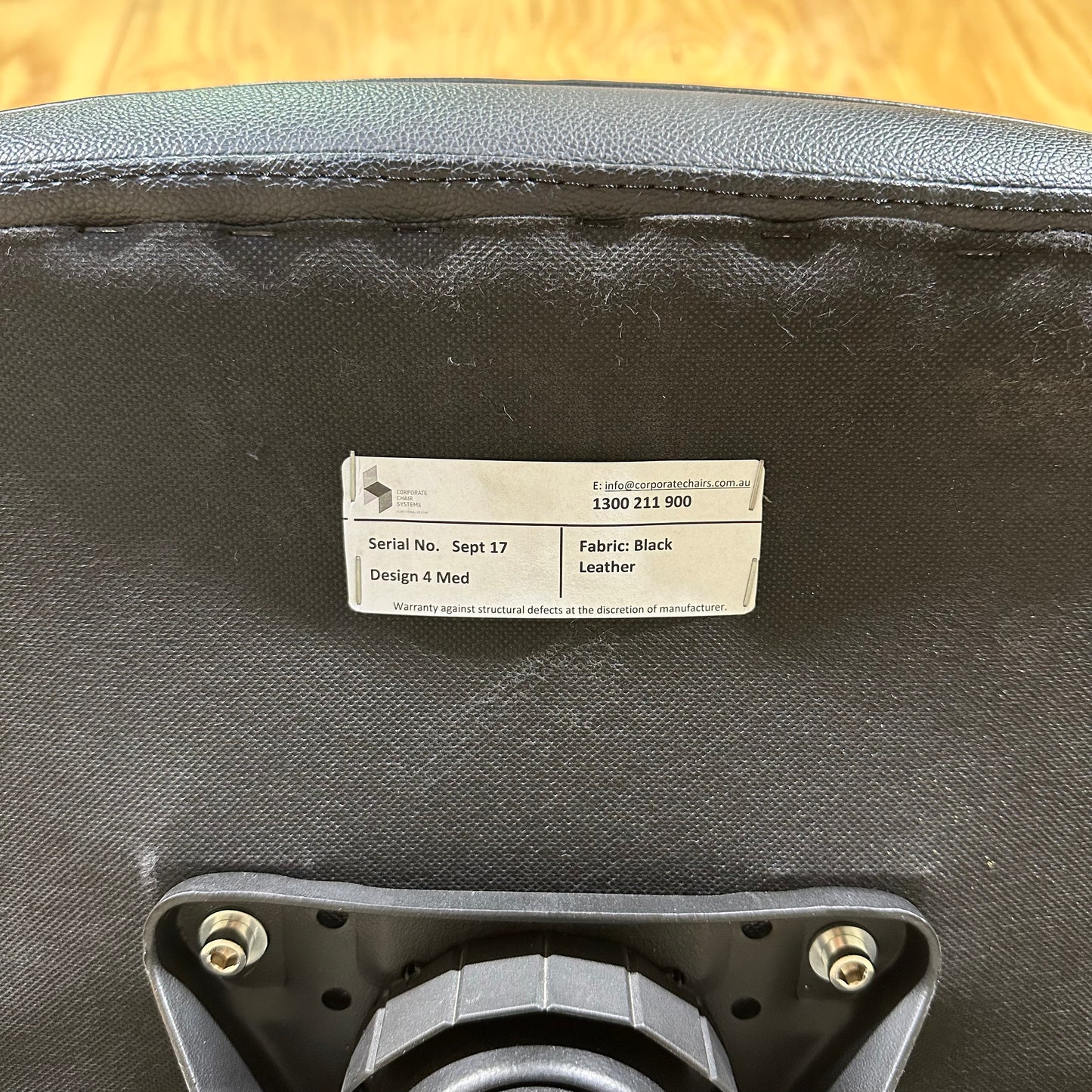 Corporate Chair Systems Black Leather Office Chair