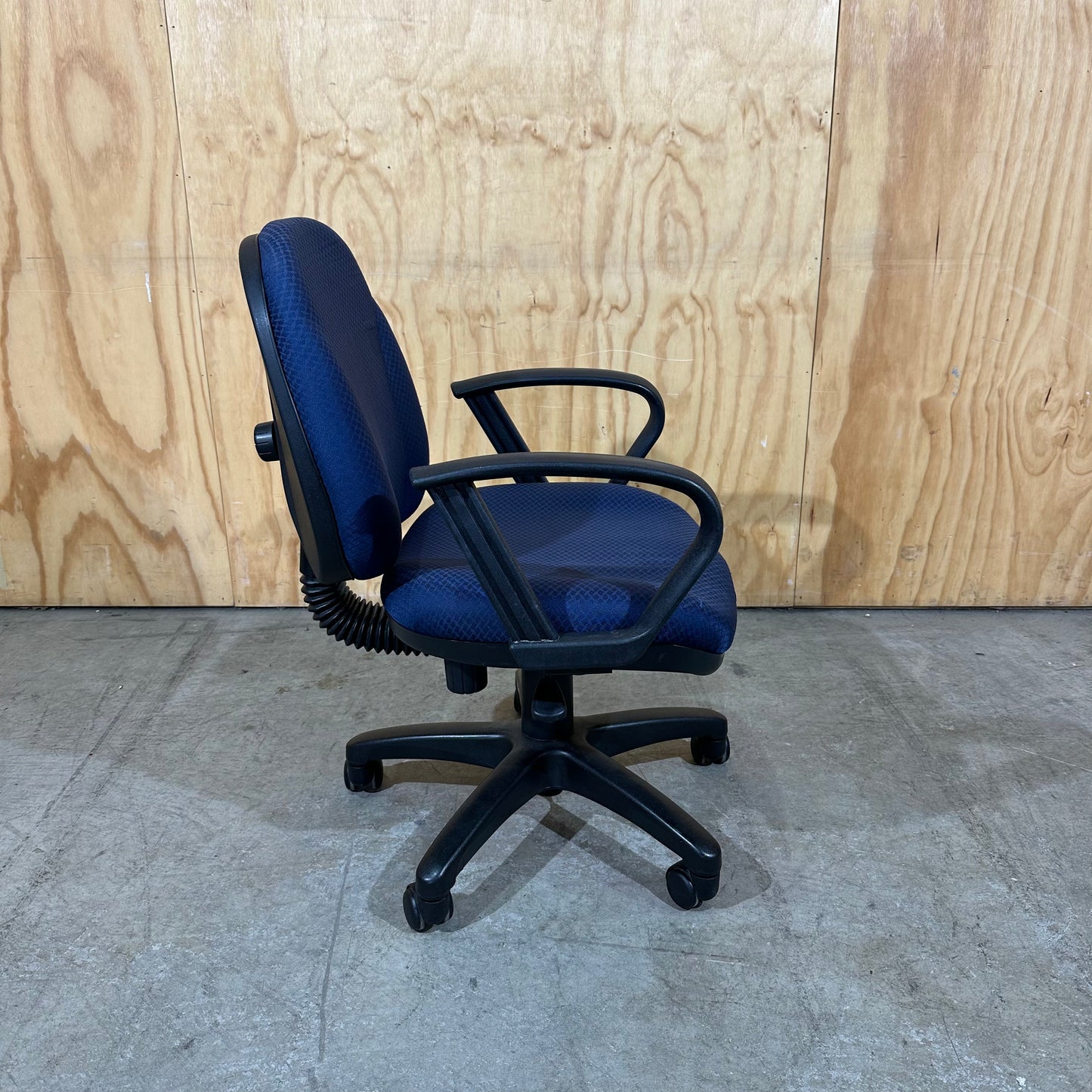 Blue Patterned Task Chair with Arms