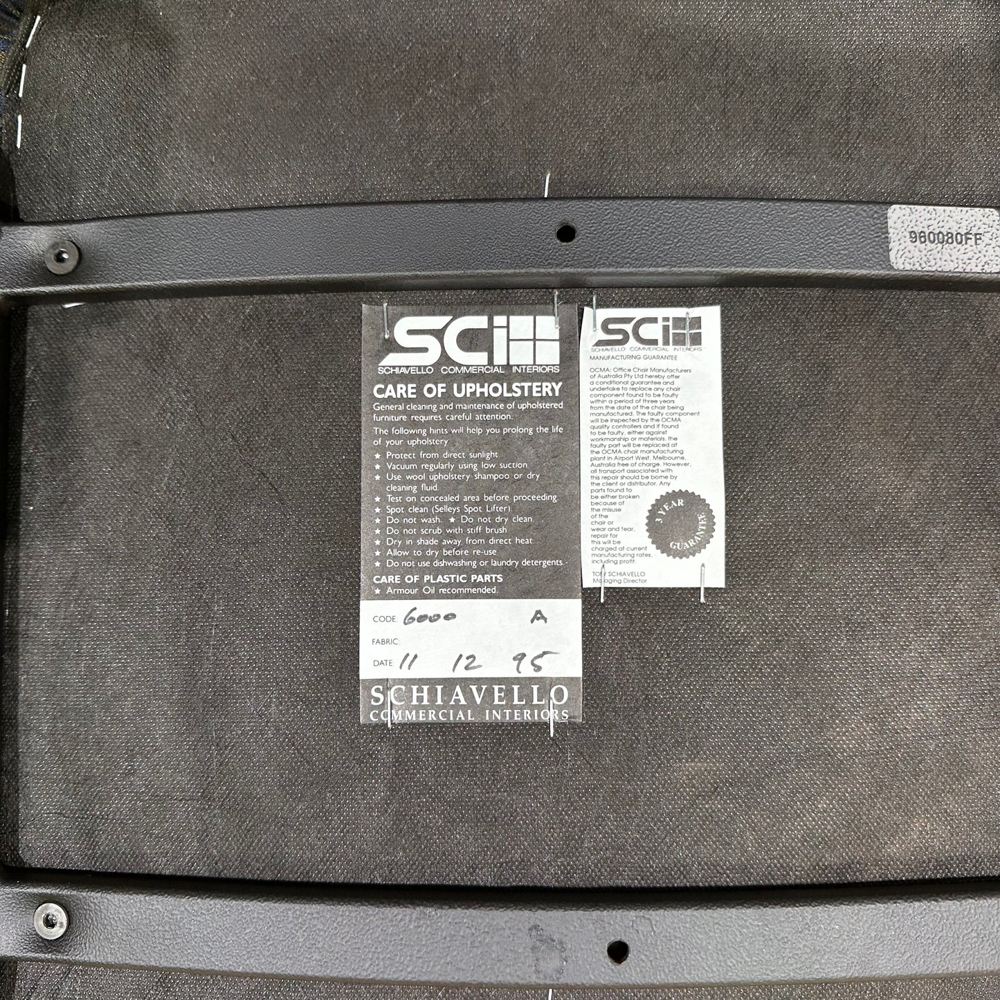 Schiavello 1990s Patterned Upholstery Visitor Chair