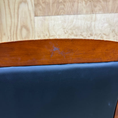 Replica Lorell Wood/Leather Sloped Guest Chair