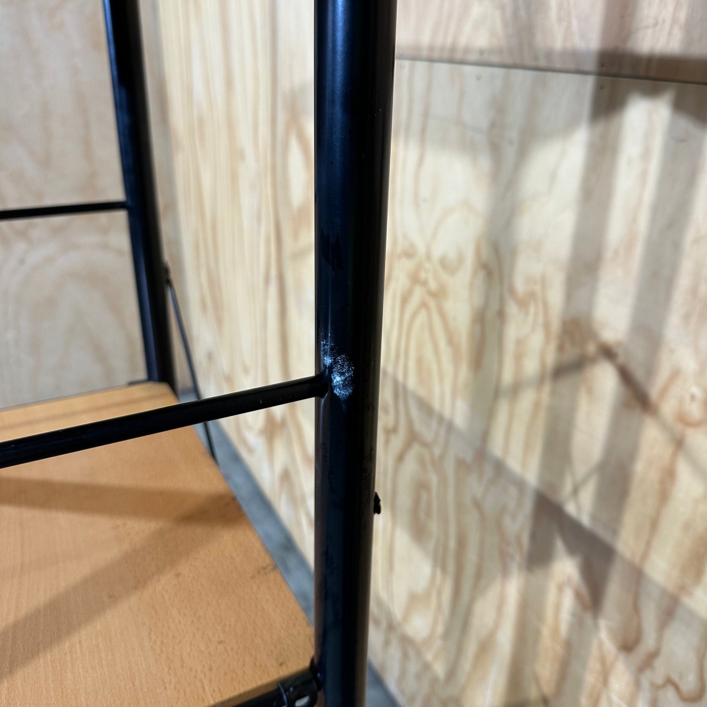 Axel Black Metal and Timber Shelving Unit