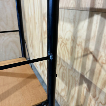 Axel Black Metal and Timber Shelving Unit