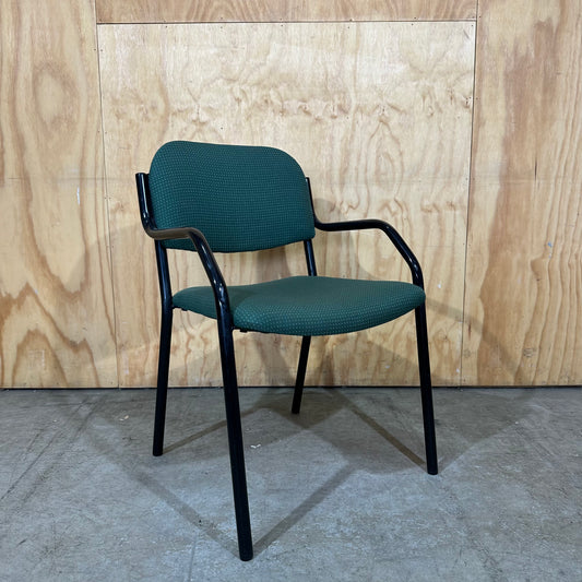 Pluto Upholstered Stackable Chair in Green