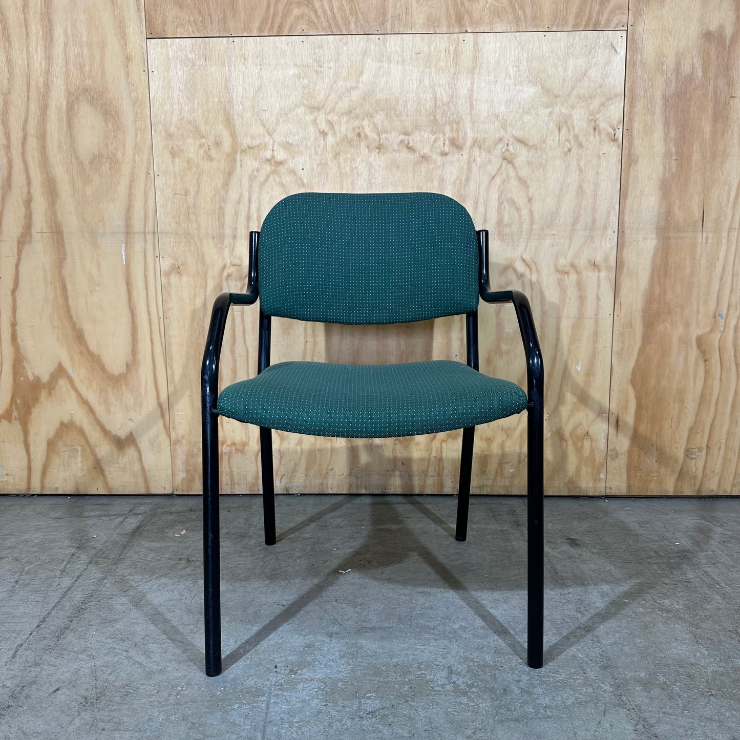 Pluto Upholstered Stackable Chair in Green