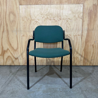 Pluto Upholstered Stackable Chair in Green