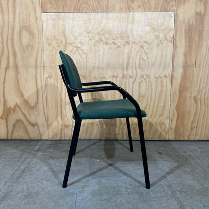Pluto Upholstered Stackable Chair in Green