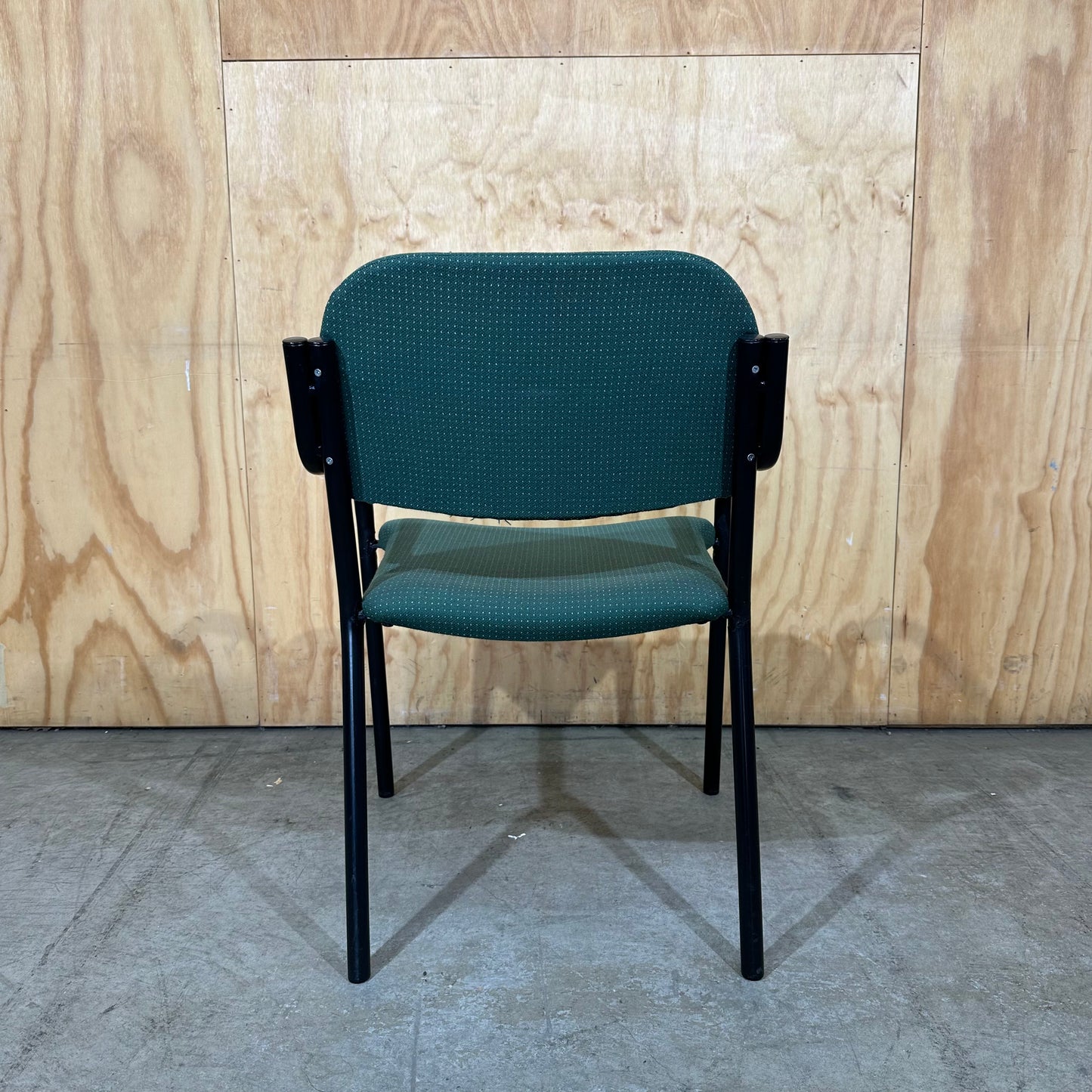 Pluto Upholstered Stackable Chair in Green