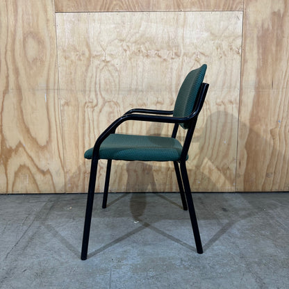 Pluto Upholstered Stackable Chair in Green