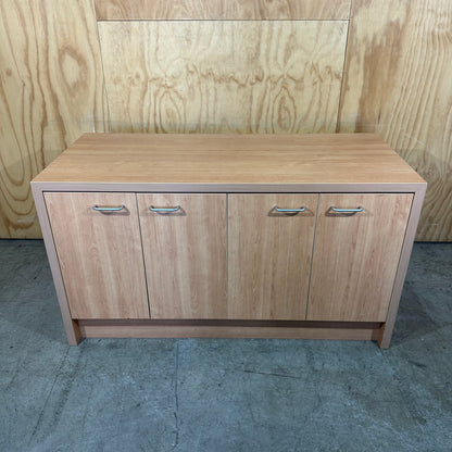 Modern Two-Door Wooden Veneer Credenza