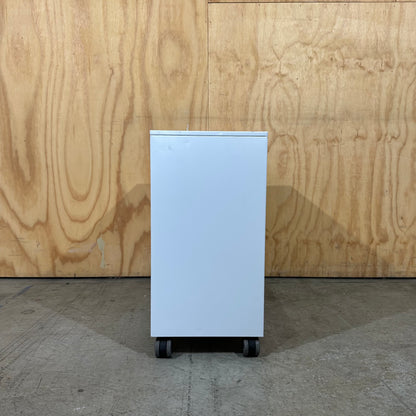 Slimline White 3-Drawer Pedestal