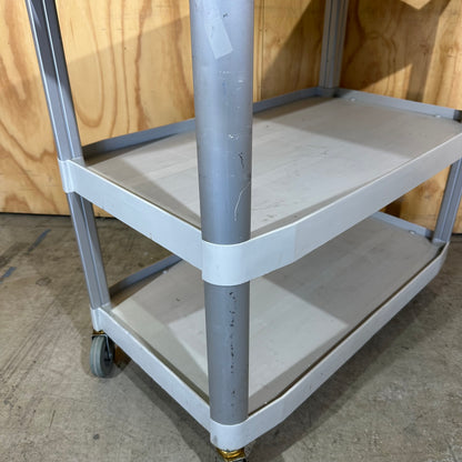 Commercial Grey 3-Tier Utility Trolley