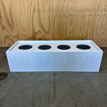 White Perforated Planter Box
