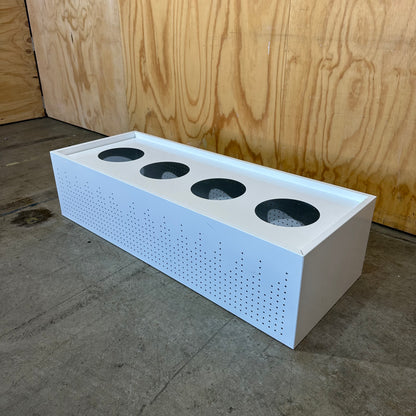 White Perforated Planter Box