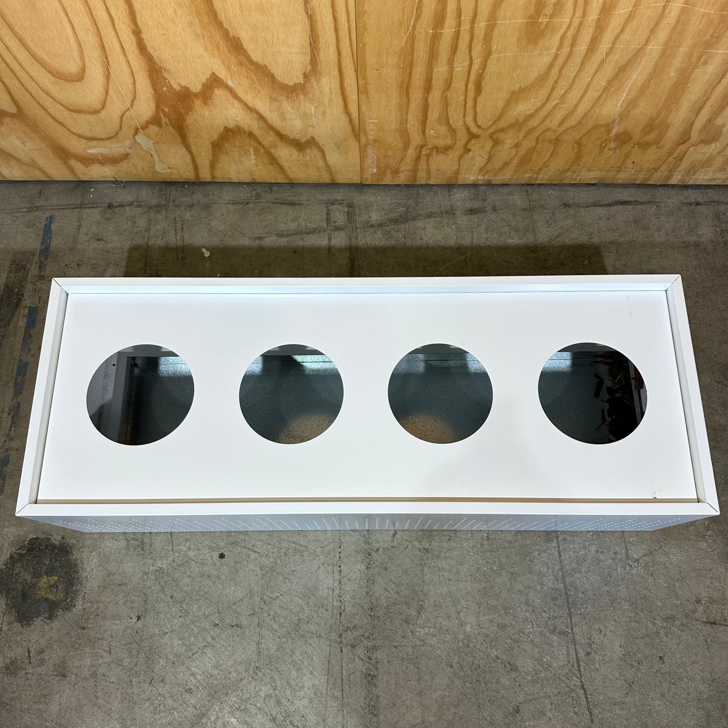 White Perforated Planter Box